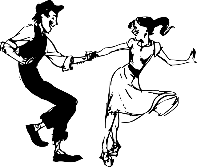 Dessin d'un couple qui danse